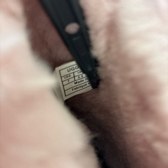 Womens UGG Boots Classic Short Pink MAU Coquette Festival Suede RARE Size 7 - Picture 11 of 12